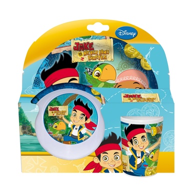 Jake y los Piratas de Nunca Jamás - Vajilla infantil de 3 piezas