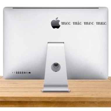 Vinilo Decorativo Mac Mec Mic Moc Muc para Mac, Ipad y Mac Mini